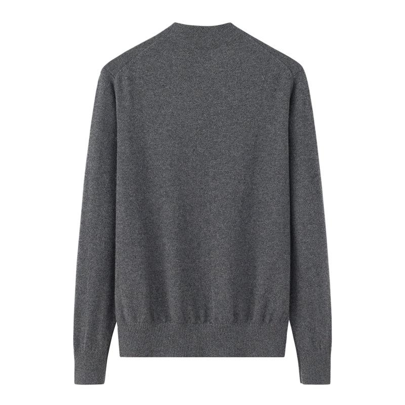 Women's Urban Style Pure Cashmere Slim-Fit Winter Knit Sweater with Half-High Neck