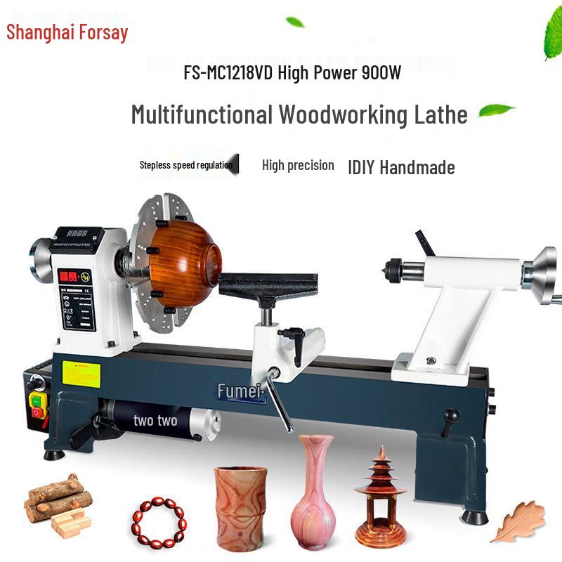 Fosai Multi-functional Wood Lathe Machine for Woodworking and Prayer Bead Bracelet Crafting