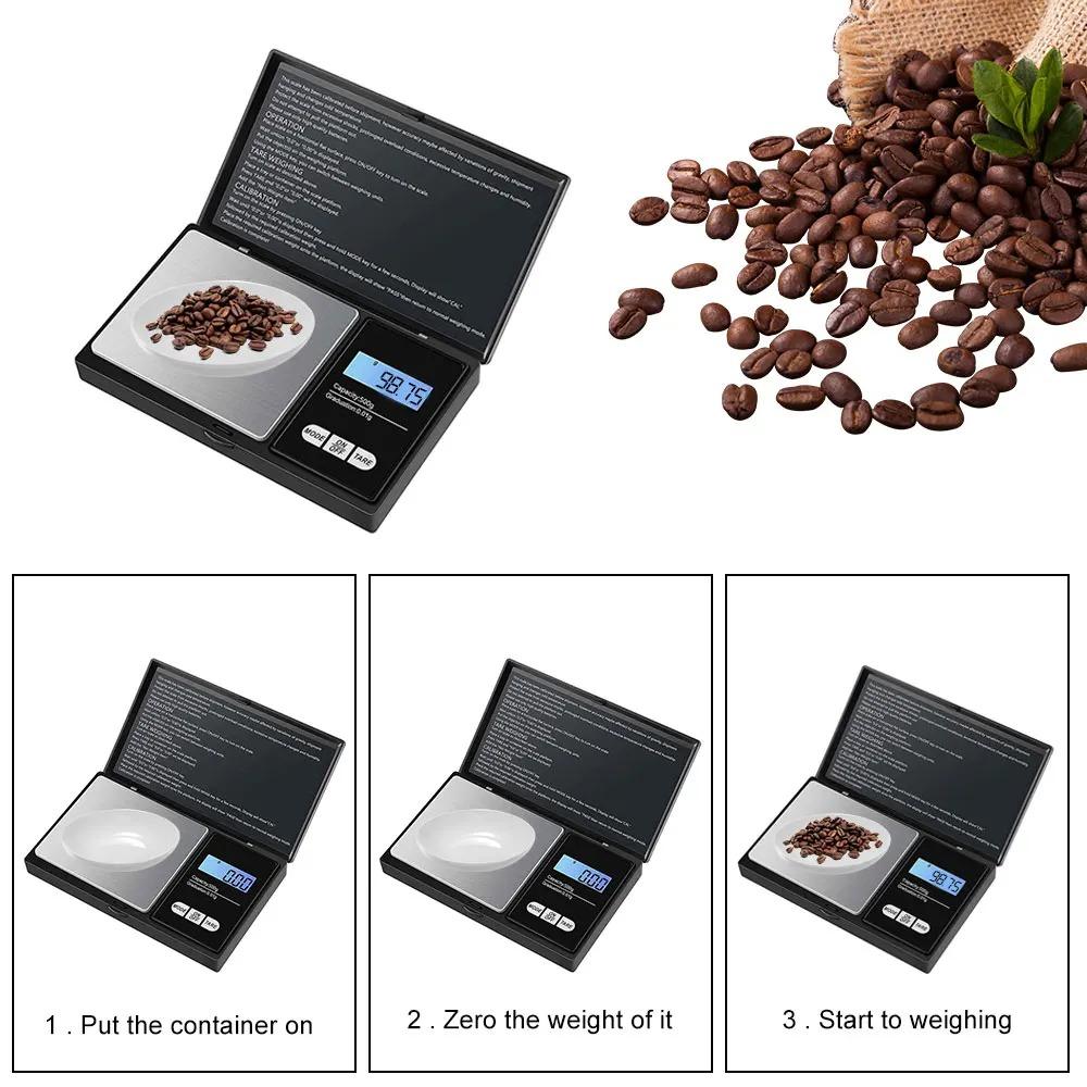 Mini Electronic Scale Pocket Digital Scale for Gold Sterling Silver Jewelry Scale Precision Scale 200/500g/1000gX0.01g/0.1g