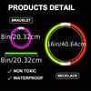 100Pcs 8-Inch Neon Glow Sticks Toys Vibrant Multicolor Glow Ties for DIY Jewelry Party Gifts Birthdays Halloween Decorations