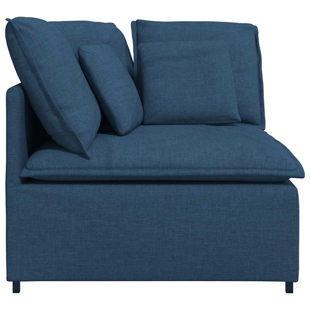 Modular Sofa Corner Module with Cushions Blue 100 Cm