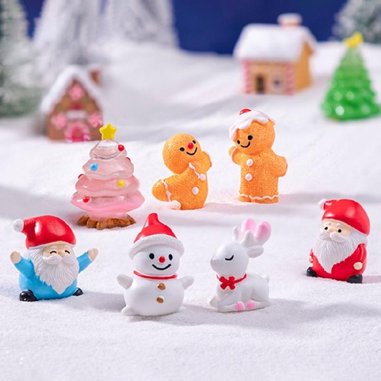 Obrutbar Julkristallkula Prydnad Jultomte Snögubbe Harts Hantverk Kreativ Design För Hem Kontor Dekoration