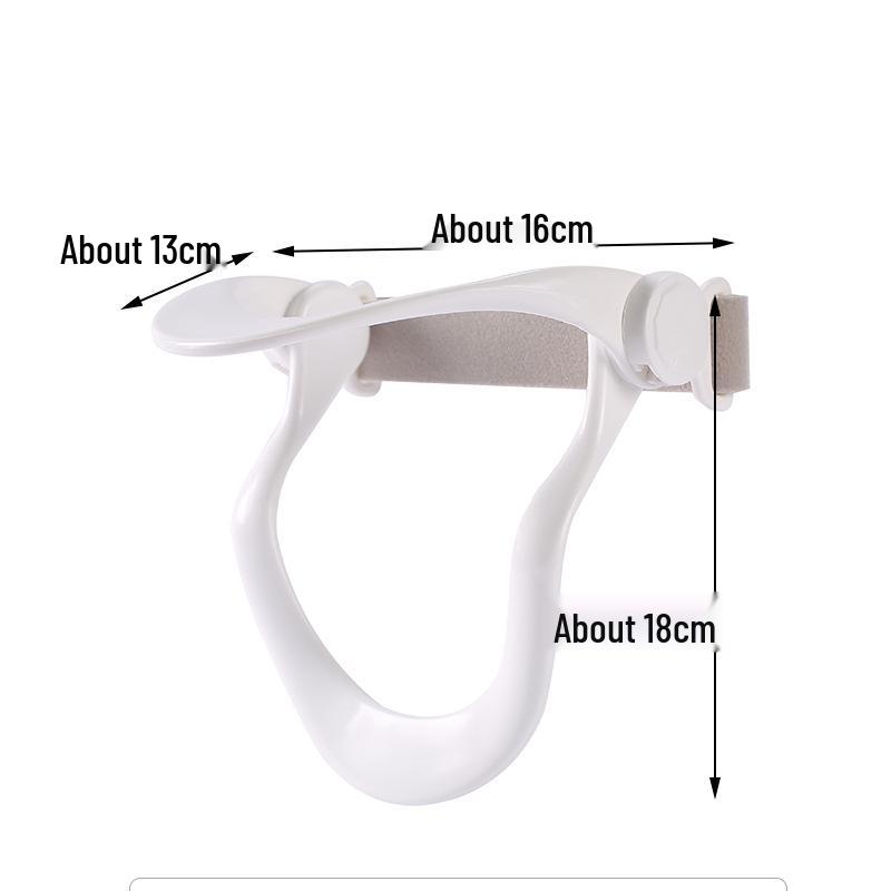 Breathable White Neck Brace: Adjustable Height, Anti-Forward Posture, Portable Support for Neck Lines
