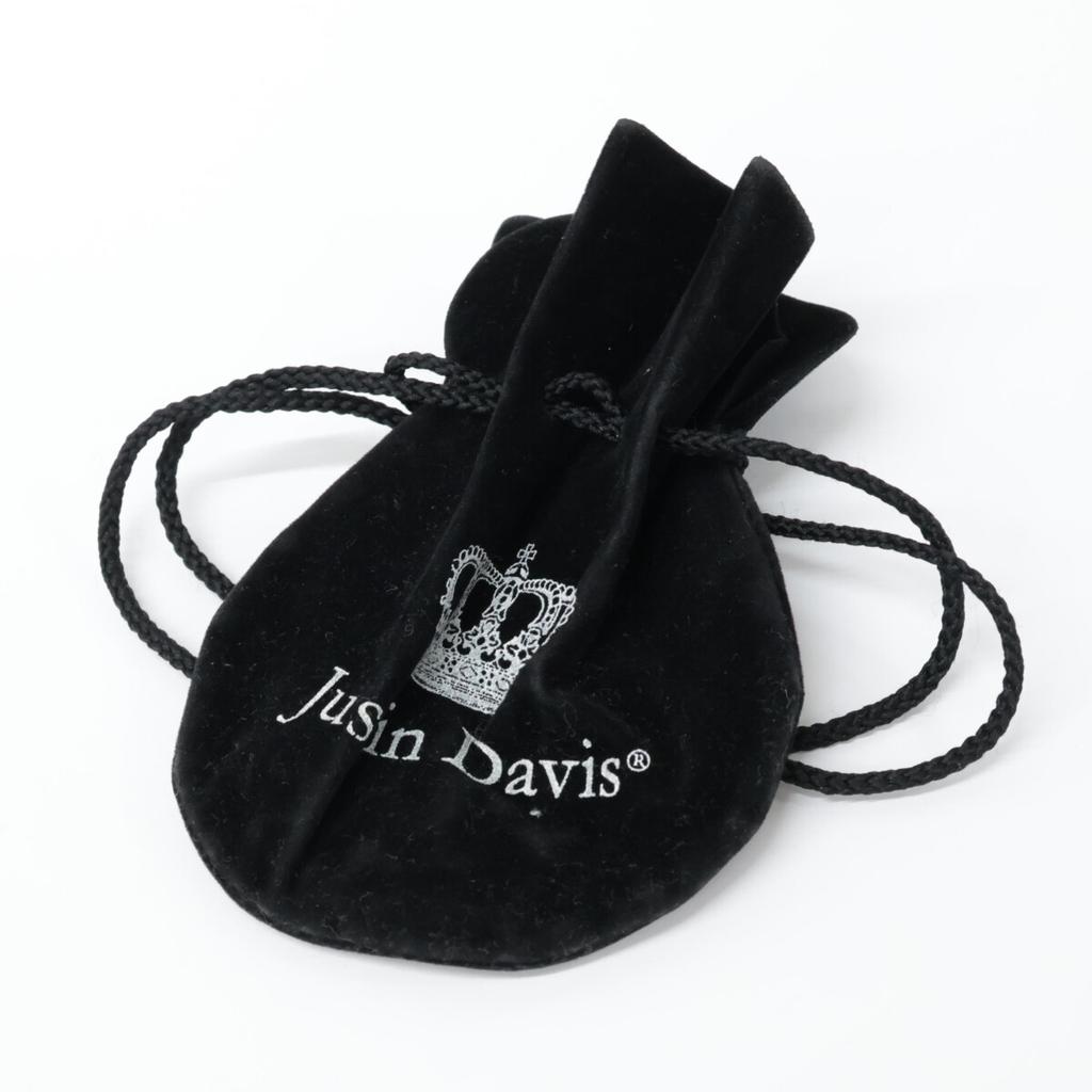JustinDavis SPJ533 925 JD x HU Hideo Uchiyama Onyx/White Shell Pendant Necklace SilverUsed