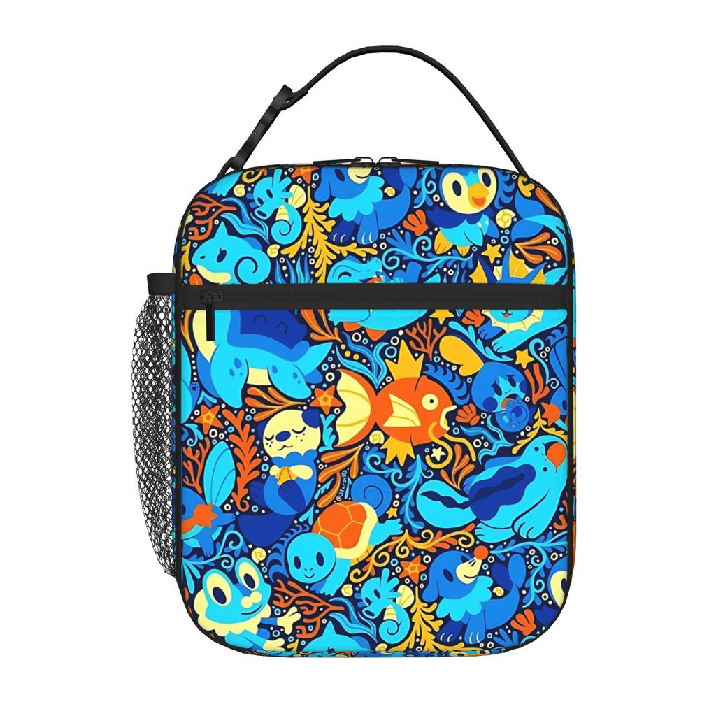 Cartoon Pokemon Theme Insulated Lunch Bag Meal Pack Rice Bag Bolsa Student Bento Lunch Handbag Insulation