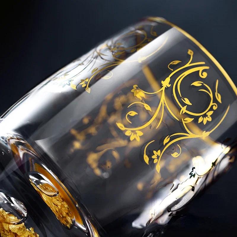 Handmade Japanese Phnom Penh Glass Blue Lead-free Crystal Teacups Simple Glass Cups Drinks Juice Cups