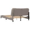 Bed Frame with LED Lights without Mattress  Hvar  Taupe 120x200 cm Fabric