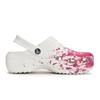 Crocs Classic clog 811 made peach live special shoe box fluid ink splash hole shoes women's white powder
