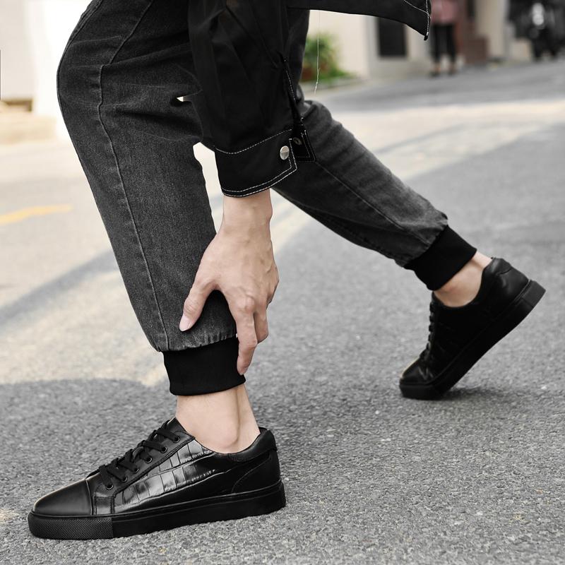 Echtschuhe Herren Schnürschuhe Frühling Herbst Flats Outdoor Herren Freizeitschuhe Weiches Rindsleder Herrenschuhe Herren weiße Schuhe