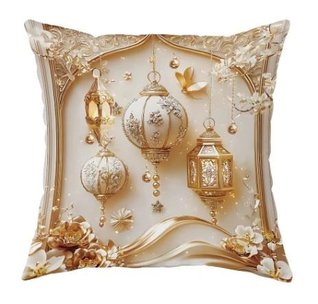 Multi-size Moon Lantern Pattern Design Printed Pillowcase Eid Mubarak Decoration Cushion Pillow Case High Quality Home Ornaments