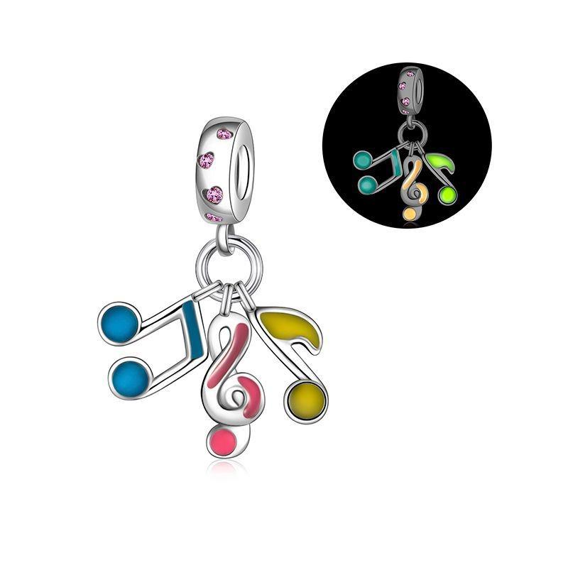 Original Copper Luminous Charms Firefly Stars Moon Spider Leaves Genie Bead For Pan Bracelet Diy Jewellery Gift