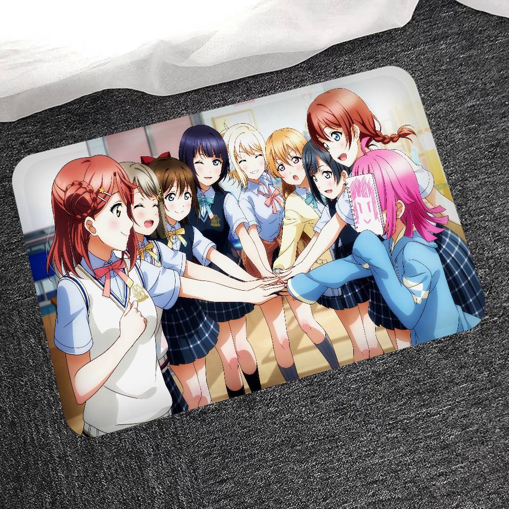 Anime Link! Like! Love Live! Bathroom Mat Kids Room Bedroom Decoration Balcony Anti-Slip Doormat Living Room Welcome Rug