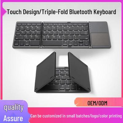 Upgraded B033 Plus Tri-Fold Bluetooth Keyboard with Touchpad & Type-C Charging