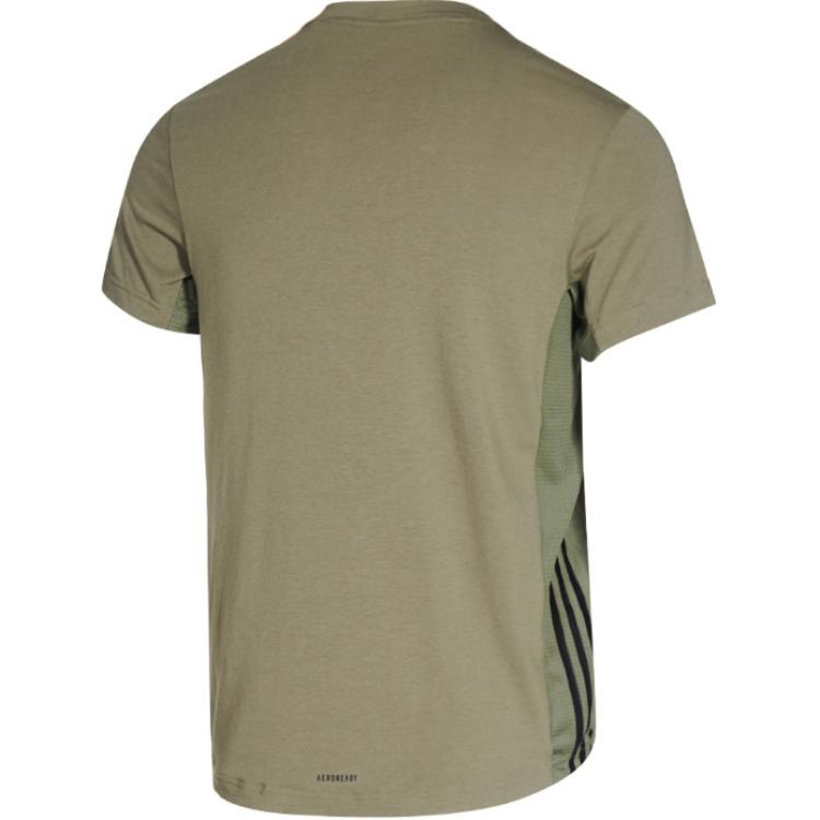 Adidas Aeroready Round Neck Casual Comfortable Short Sleeve T-Shirt Men Tops Brown GD5282