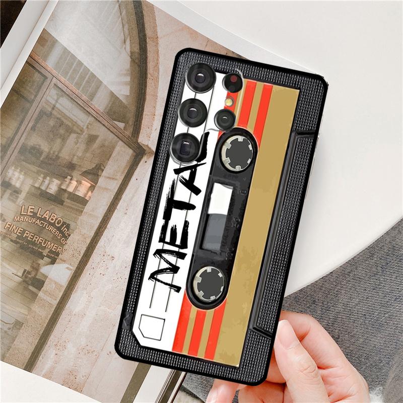 Retro-Kassettenband-Handyhülle Für Samsung Galaxy S25 Ultra S9 S10 S20 S21 S22 S23 S24 Plus S24 FE Bumper-Abdeckung
