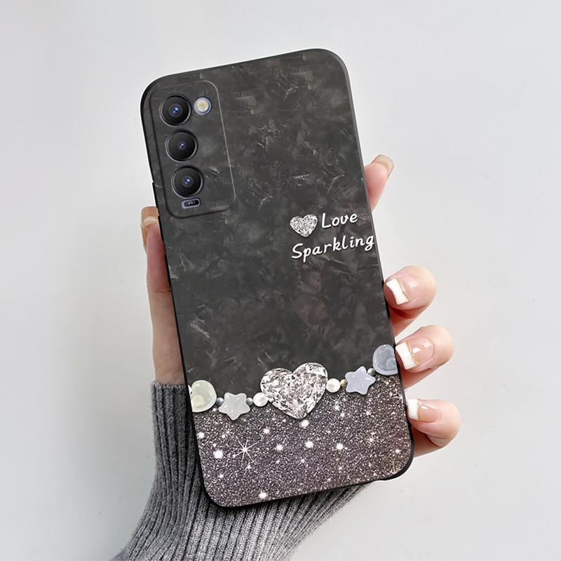 For Tecno Camon 18P Phone Case Shockproof Cover Cute Cartoon Love Heart Soft Funda For Tecno Camon 18 Premier Camon18 18i Bumper
