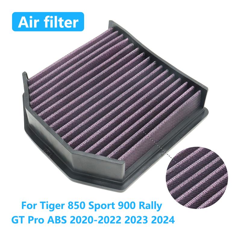 For Tiger 850 Sport 900 Rally GT Pro ABS - 2024 Motorcycle High Flow Air Filter Engine Intake Cleaner Element
