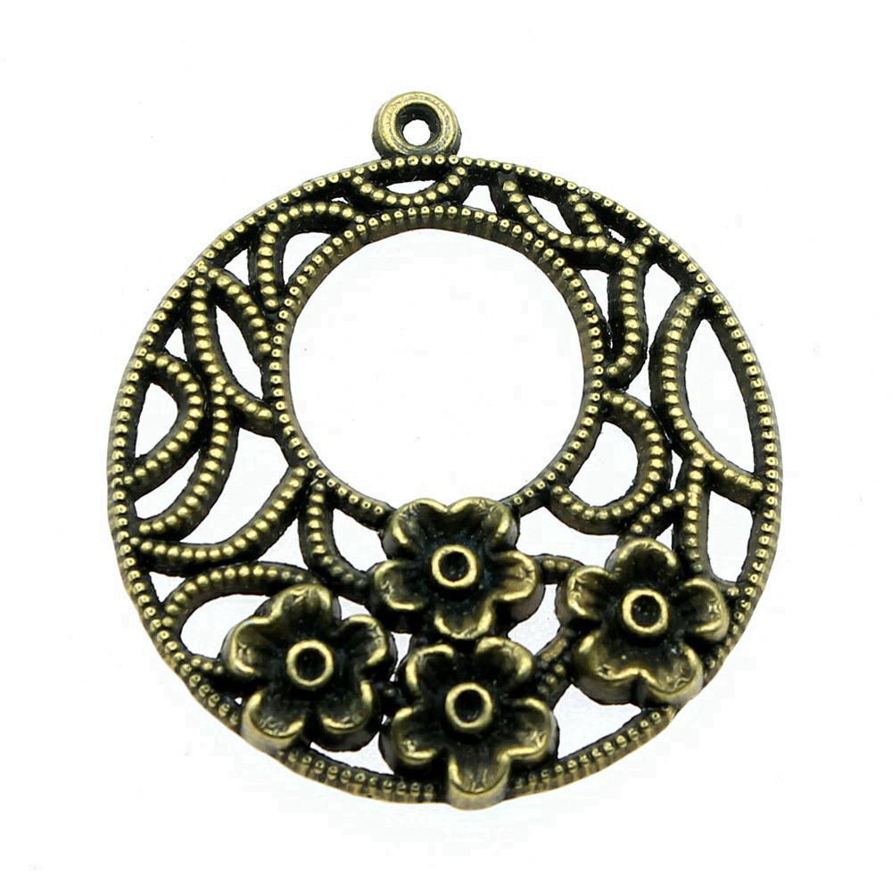 Flowers Of Life Charms Vintage Alloy Pendants For Nature Inspired Jewelry Making