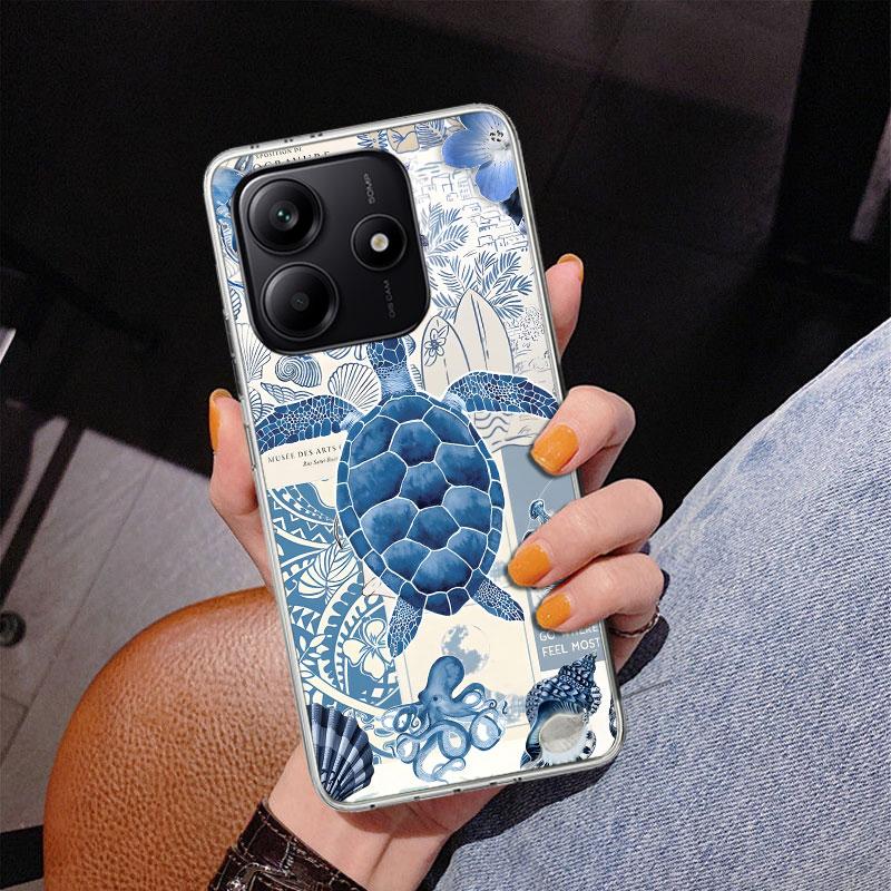 Ocean Starfish Sea Turtle Shark Phone Case For Xiaomi Redmi Note 15 14 13 12S 12 11 Pro Plus 14S 11S 11E 10 10S 11T 5G Personali
