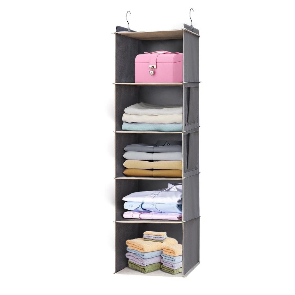 Multi-layer Foldable Non-woven Hanging Storage Bag for Wardrobe