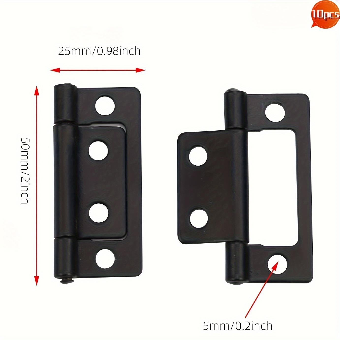 

10pcs Non-mortise Hinge Heavy Duty Hinge For Wooden Box Hinge For Furniture,Interior Door Hinges With Mounting Screws 10pcs чёрный