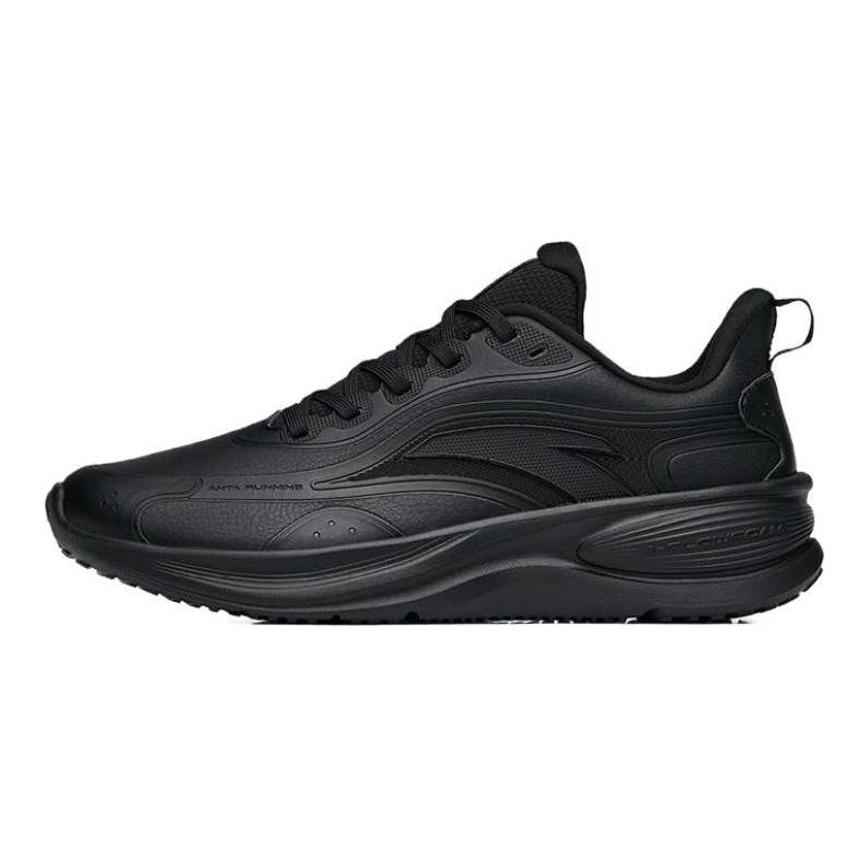 Anta Cushioning Slip Resistant Abrasion Resistant Low top Running Shoes Women's Black 122245571-9
