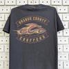 Camiseta Vintage 2004 Orange County Choppers OCC Logo de Motocicleta en Llamas Merch Tee Talla M