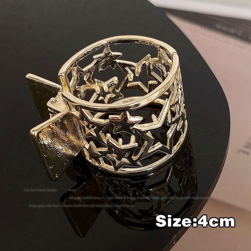 Metal Rhinestone Shark Hair Clip for Women - Small Claw Ponytail and Updo Accessory