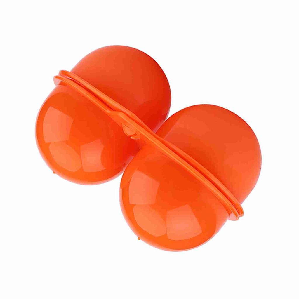 Plástico 2 piezas Portahuevos Caja de almacenamiento contenedor Para uso de picnic al aire libre Camping(naranja)