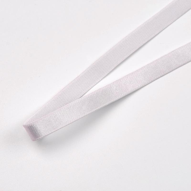 Adjustable Black & White Elastic Bra Strap (0.6-2cm Wide) for Smooth Support
