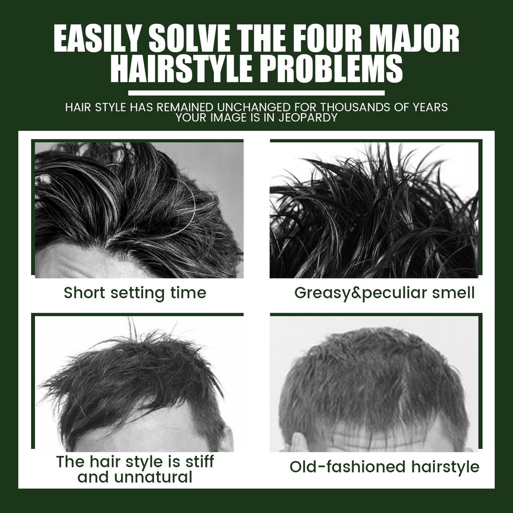 Haarcreme für Männer, Anti-Frizz, Styling-Haargel, natürliche, flauschige Styling-Creme