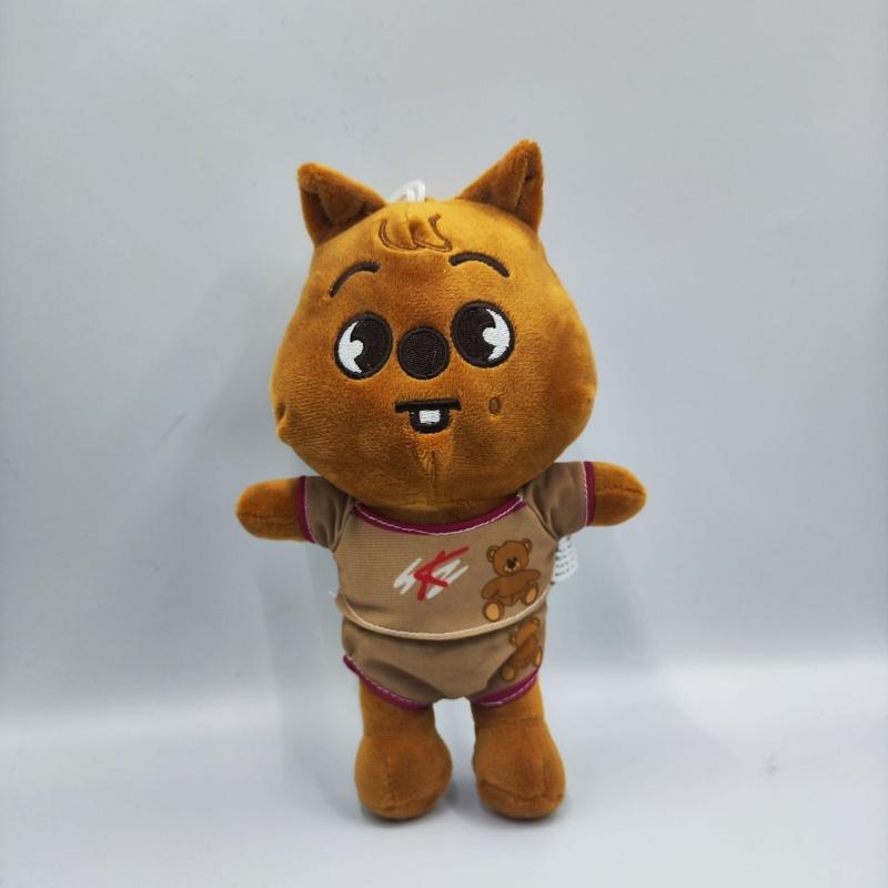 Skzoo Plyšové hračky 20cm Stray Kids Plyšový Vlk Chan Kreslená Plněná Zvířátka Plyšové Panenky Roztomilý Společník pro Děti Dospělé Fandy Dárek