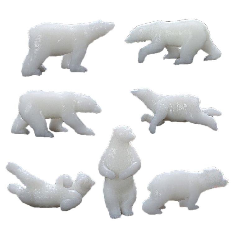 

Handmade 3D Mini Polar Bear Animal Resin Mould Filler Resin Casting Mould small