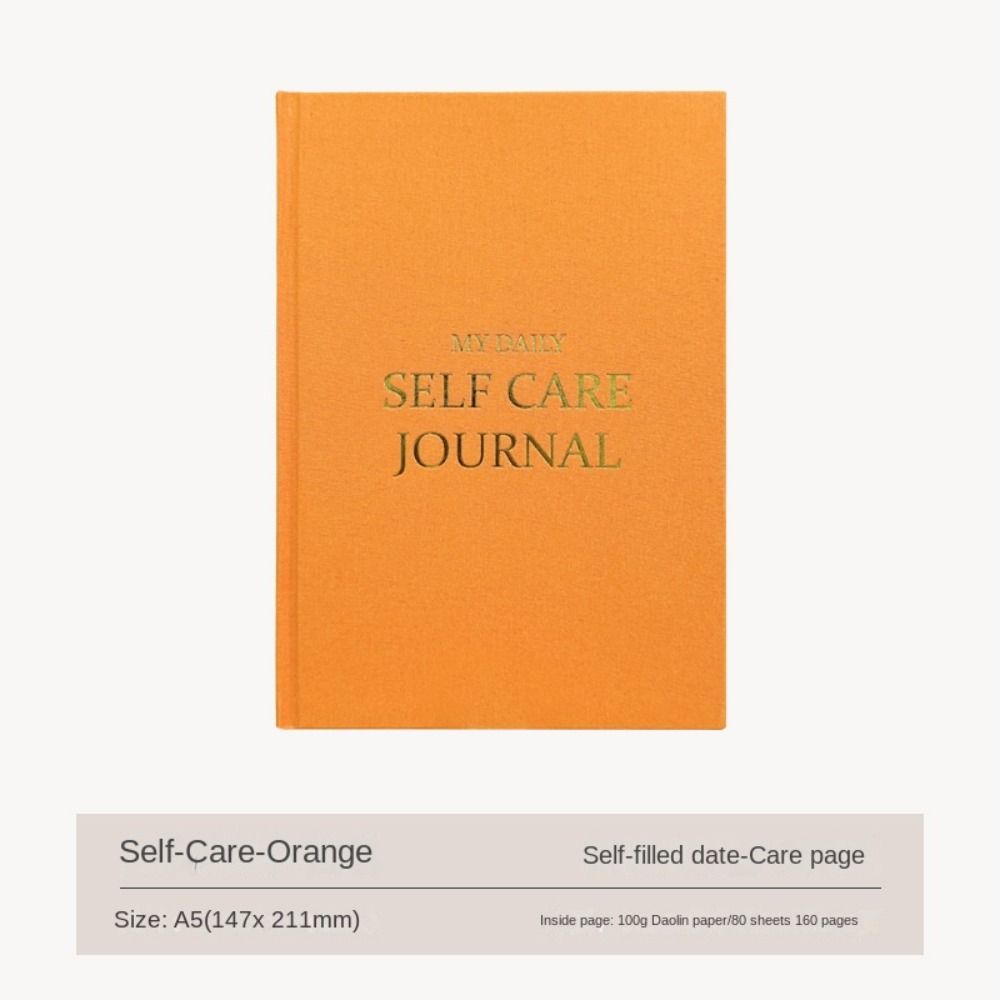 English Version Five-minute Journal A5 Cloth Cover Notebook Happy Notebook  School Stationery