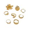 Jewelry European and American ocean starfish ring set beach vacation style light luxury high-end jewelry