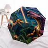 1pc Dinosaur Galaxy Automatic Folding Umbrella, Sturdy And Durable Automatic Folding Umbrella with 8 Ribs, Convenient for Outdoor Use094