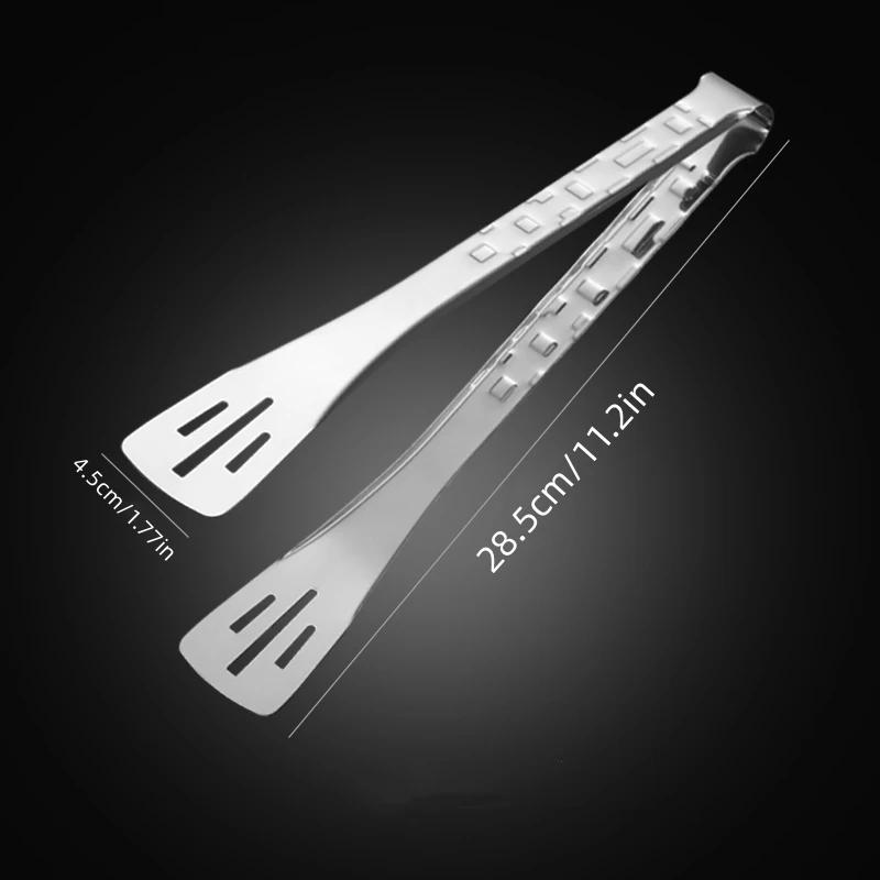 Thickened stainless steel barbecue meat tongs, anti slip and anti scald food clips, anti scald bread clip, noodle food clip