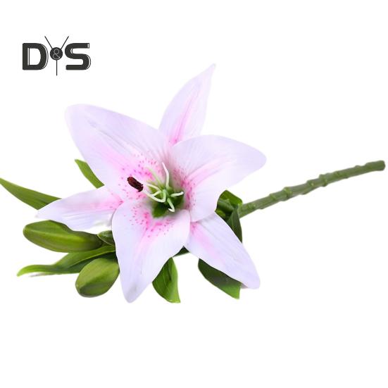 

Противоломочный стержень Ложный цветок лилии без увядания Изысканный искусственный цветок лилии с высоким уменьшением розовый