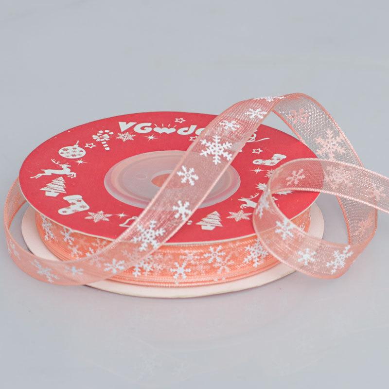 1cm Christmas Day Transparent Yarn Handmade Diy Gift Flower Package Decorative Ribbon Ribbon Bow DIY Flower Handmade