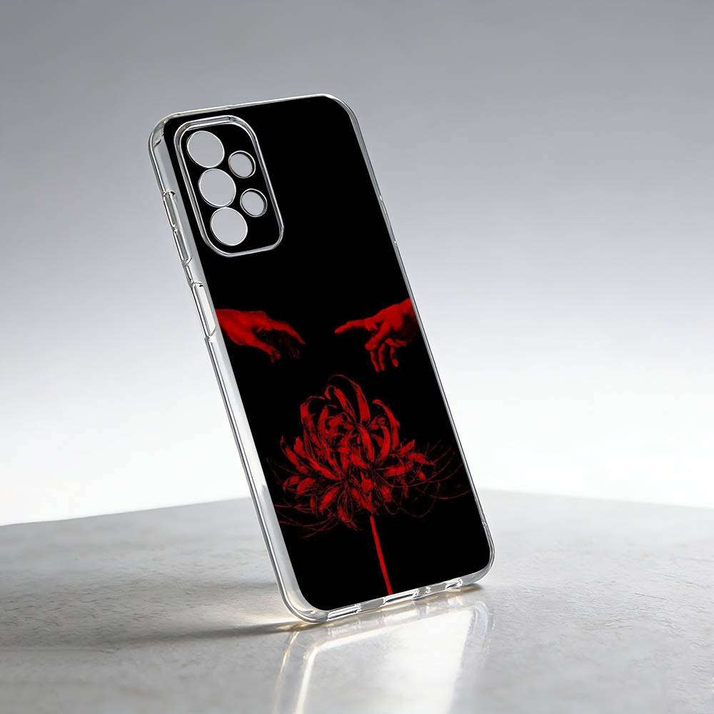 Ghoul R-Red Spider Lily Tokyo-o Phone Case For Samsung S25,S24,S21,S22,S23,S30,Ultra,S20,Plus,Fe Transparent Cover