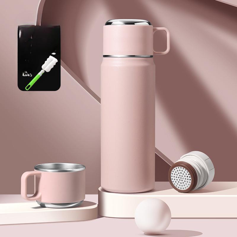 Large-capacity Thermos Flask Drinking Cup for Men Womens High-looking Vacuum Simple Steel Water Drinking Cup Kettle Durable Durable