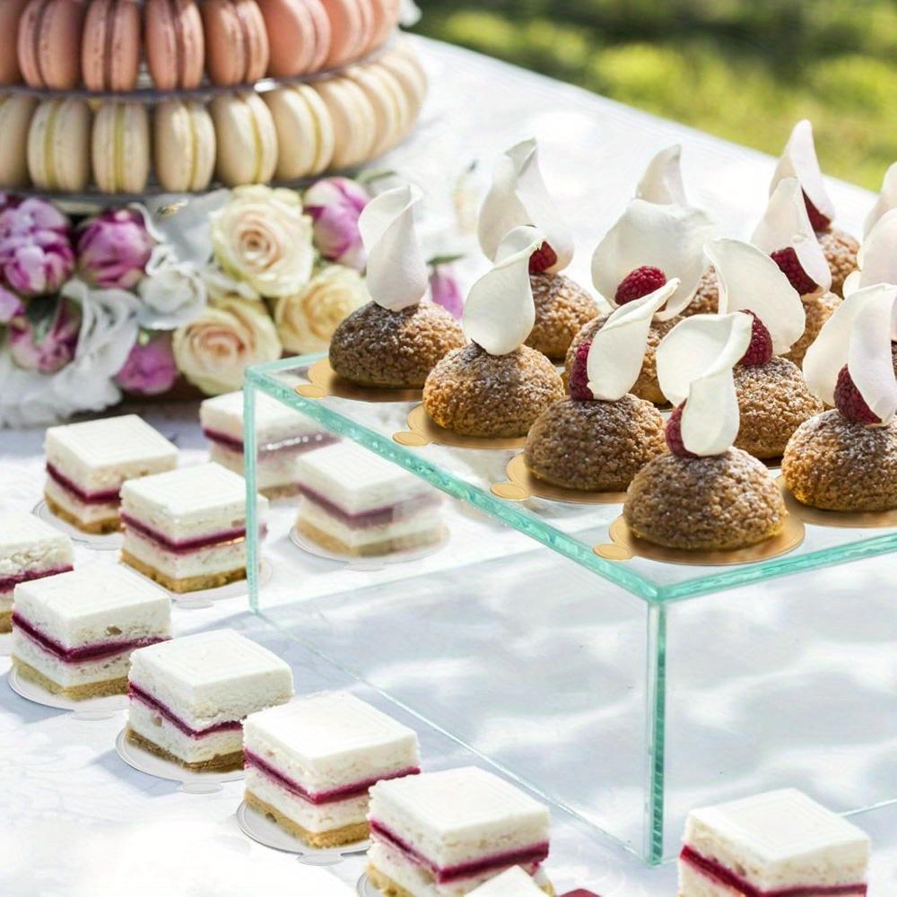 200pcs Mini Cake Boards, 3.2 Inch Gold and Silver Round Cake Cardboard, Circle Cake Bases, Dessert Boards for Cake Decorating, Weddings, Party