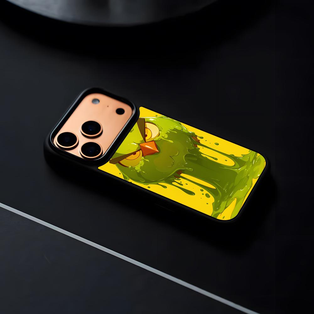 GAME A-Angry Bird Phone Case For IPhone 17 16 15 14 13 12 Pro Max Plus Black Frame Hard Shell