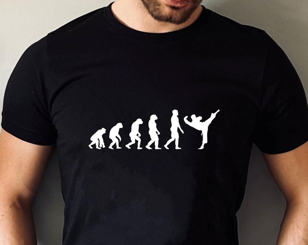 Evolution Of Karate T-Shirt, Gymnastic Martial Arts Sarcastic Sports Lover Shirt Christmas Birthday Family Presents Xmas Gift Tee Tops