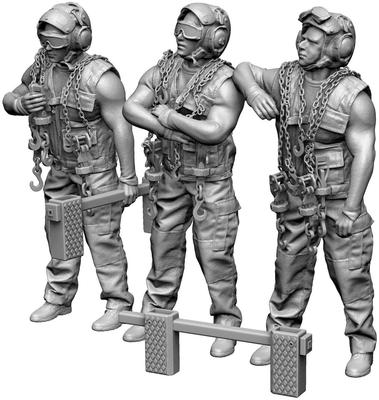 Orange Hobby Conjunto Moderno de Tripulação de Convés de Voo de Porta-Aviões da Marinha dos EUA Supervisor de Manutenção de Aeronaves com Peças de Maquete de Asa Aérea 1/48 A48-056