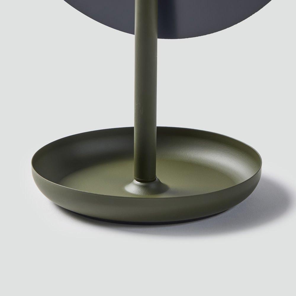Metal Round Storage Mirror_Khaki