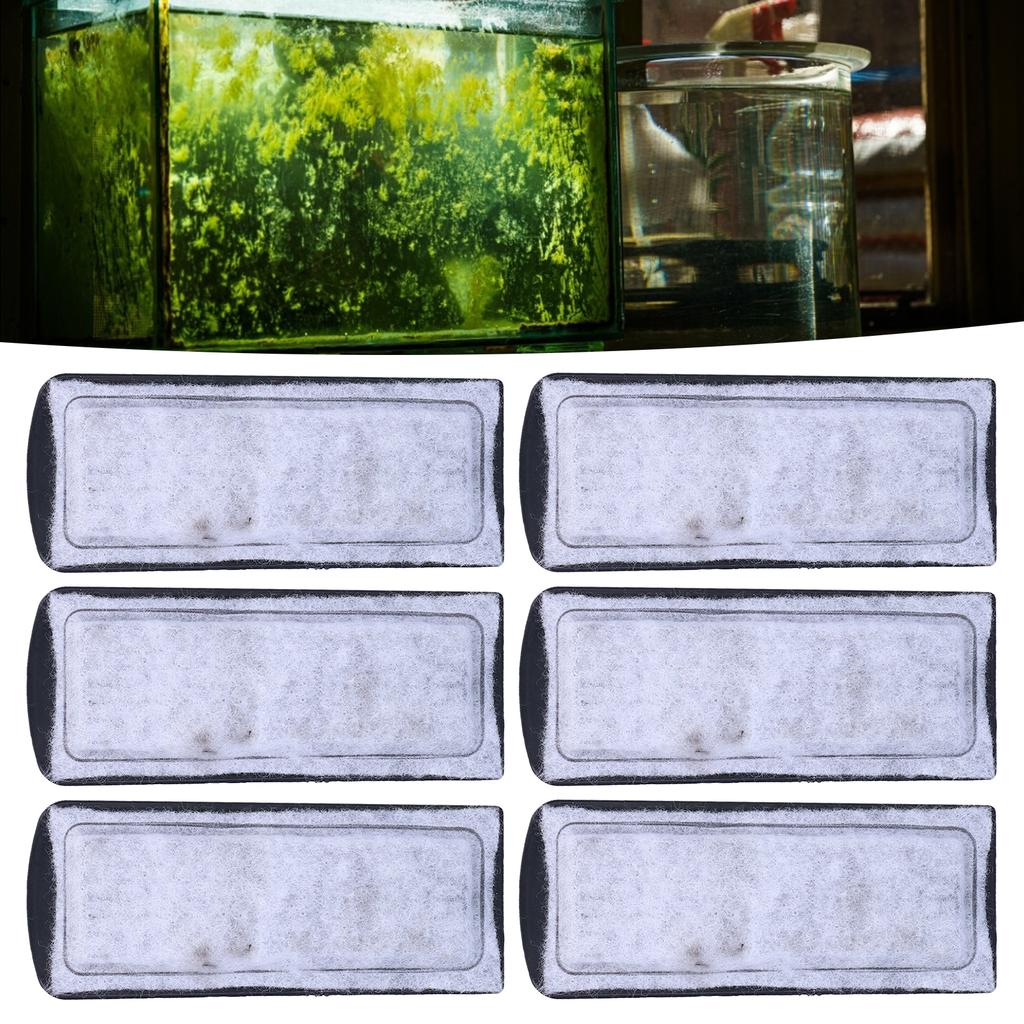 6 Pezzi Cotone Filtrante per Acquario Ricambio Accessorio per Filtro da Parete per Vasche per Pesci