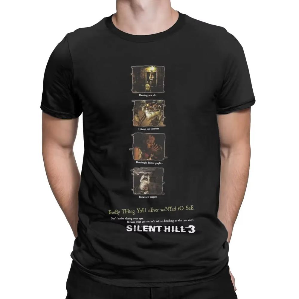 Silent Hill 3 Everything You Never Wanted To See T Shirts Men's Pure Cotton Vintage T-Shirts Crewneck Tees Clothing Plus Size