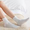 Summer Thin Casual Cute Trendy Ruffle Edge Cotton Socks, Mid-calf Socks for Women