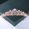 Rose Trendy Color Gold Tiaras And Crowns Pearl Crystal Princess Diadems Sale Queen Wedding Bridal Hair Accessories Headpiece
